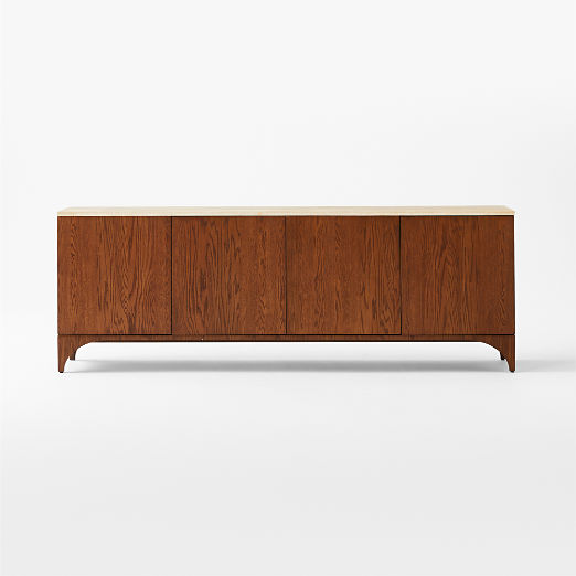 Roane 80" Oak Wood Media Console