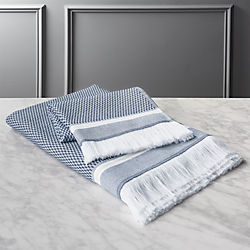 Bath Linens Decorative Towel Sets Cb2 Roca Navy Blue Turkish Bath Towels