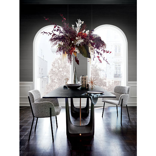 Azalea Black and White Boucle Dining Chair