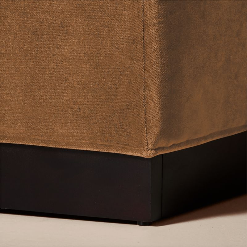 Rockwell 21" Square Praline Velvet Stool - image 3 of 5