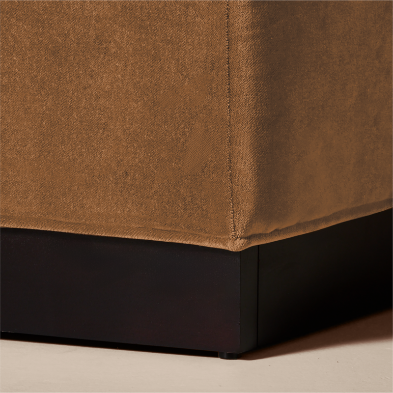 Rockwell 21" Square Praline Velvet Stool - image 3 of 5