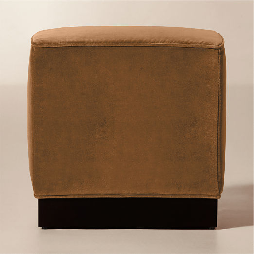 Rockwell 21" Square Praline Velvet Stool