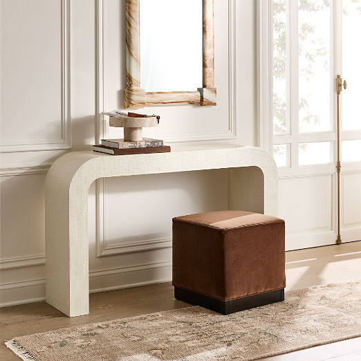 Rockwell 21" Square Praline Velvet Stool