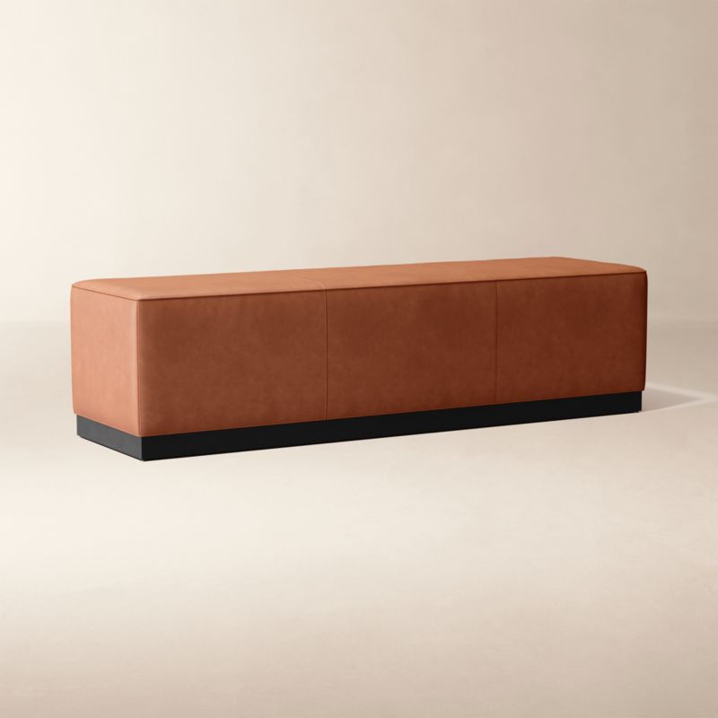 View Rockwell 68" Rectangle Leather Bench - image 3 of 4