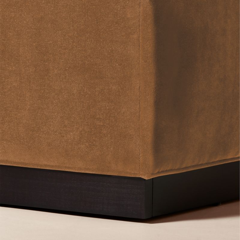 Rockwell 67" Rectangle Praline Velvet Bench - image 3 of 5