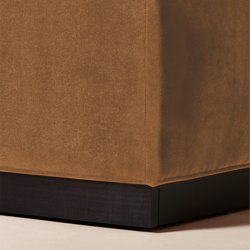 Rockwell 67" Rectangle Praline Velvet Bench - image 4 of 6