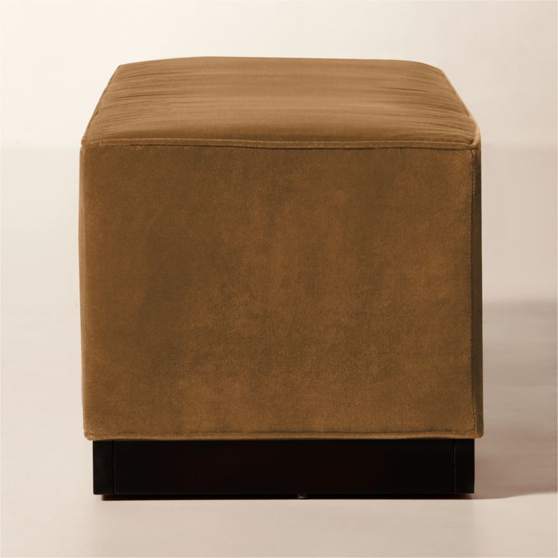 Rockwell 67" Rectangle Praline Velvet Bench - image 2 of 5