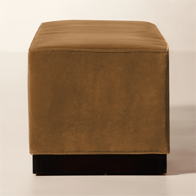 Rockwell 67" Rectangle Praline Velvet Bench - image 3 of 6