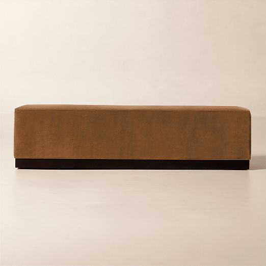 Rockwell 68" Rectangle Praline Velvet Bench