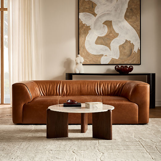 Rodez Saddle Leather Sofa (88"-105")