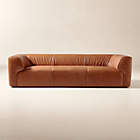 Ambroise 104" Black Leather Sofa