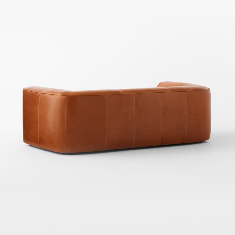 Rodez 88" Saddle Leather Apartment Sofa - image 8 of 12