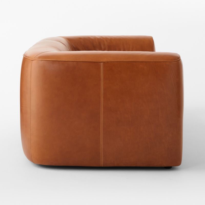 Rodez 88" Saddle Leather Apartment Sofa - image 7 of 12