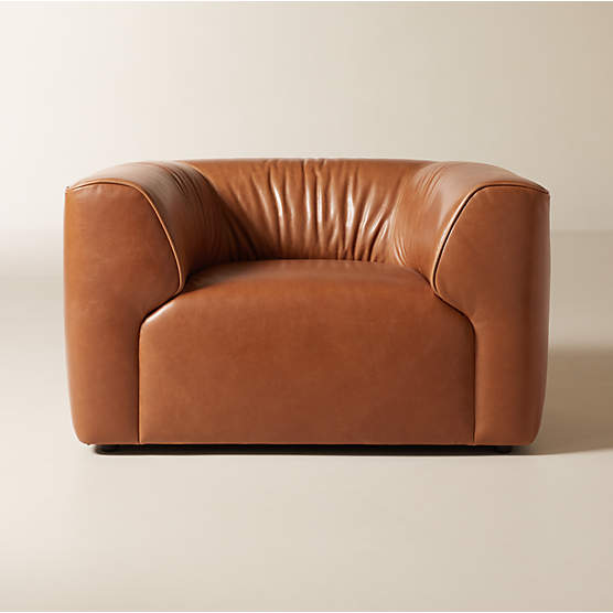 Rodez Saddle Leather Accent Chair