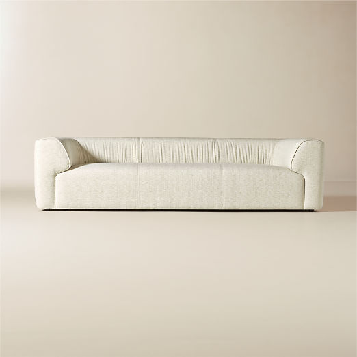 Rodez 105" White Performance Fabric Sofa