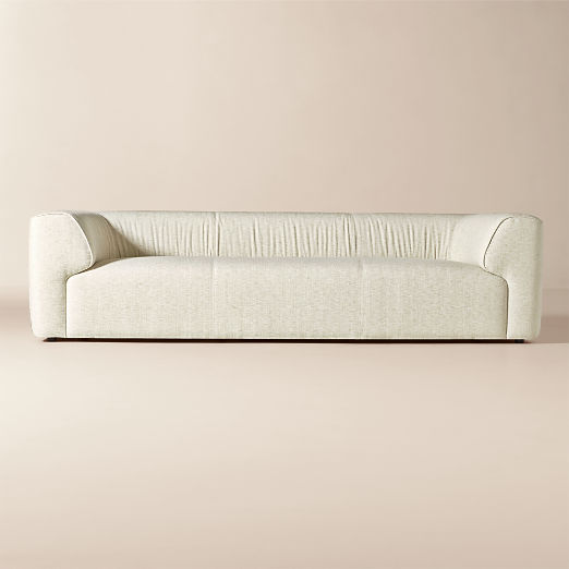Rodez 105" White Performance Fabric Sofa