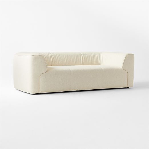 Rodez 88" White Performance Fabric Apartment Sofa