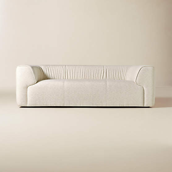 Rodez 88" White Performance Fabric Apartment Sofa