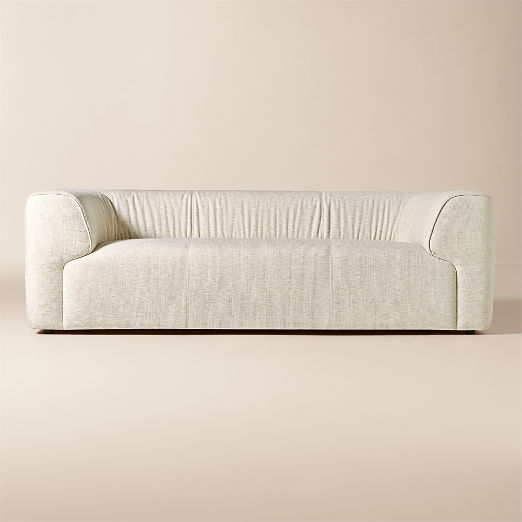 Rodez 88" White Performance Fabric Apartment Sofa