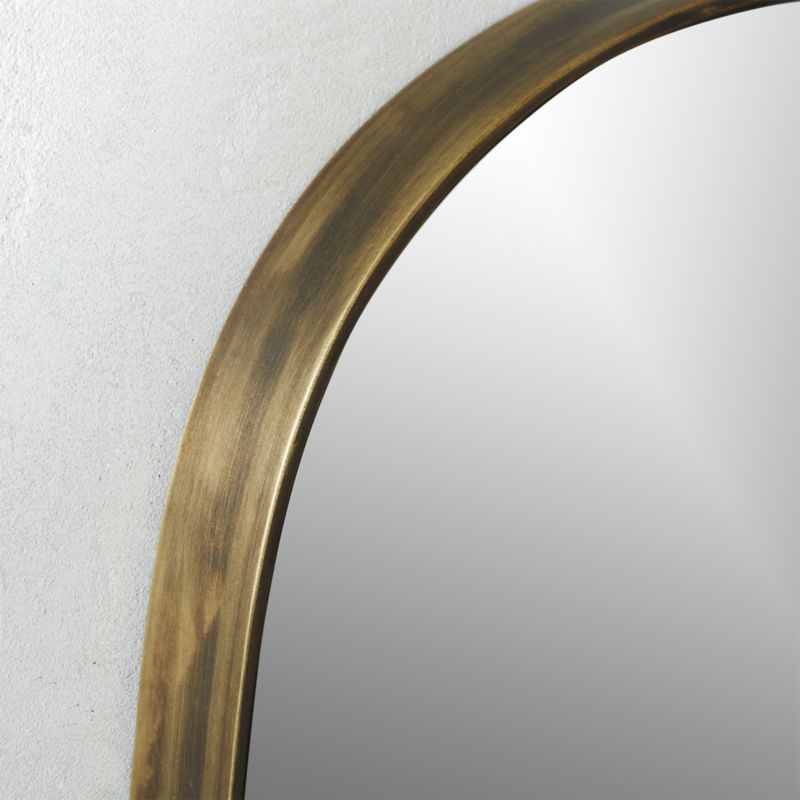 Oval on sale brass mirror