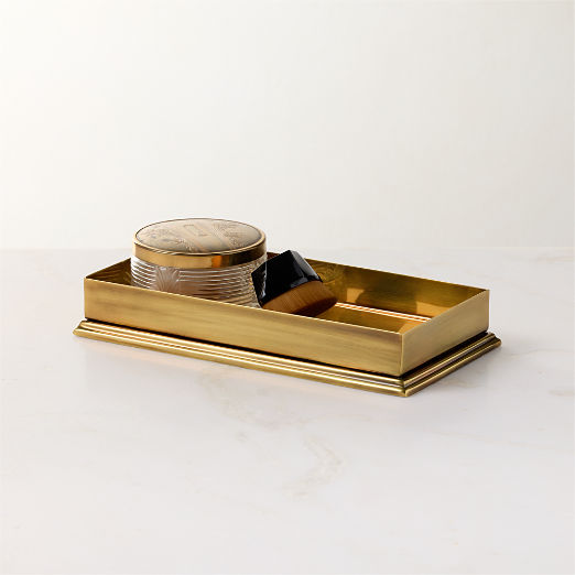 Roland Aged Brass Vanity Tray
