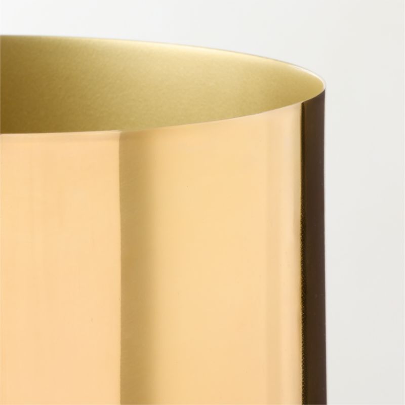 Roland Aged Brass Wastebasket - image 1 of 3