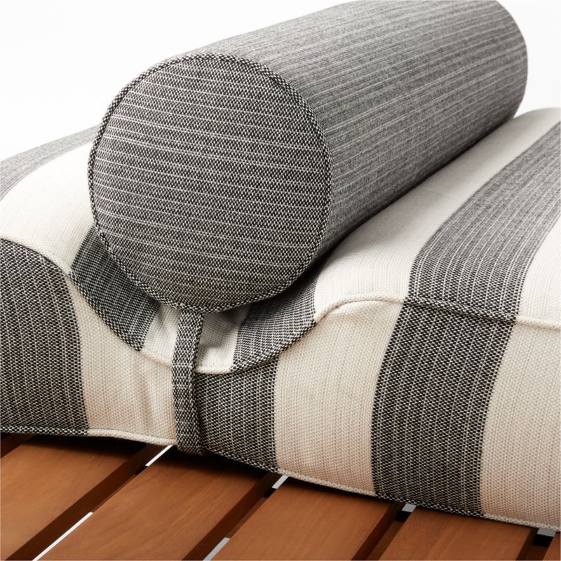 Rollie Teak Outdoor Daybed with Striped Sunbrella® Cushion - image 12 of 14