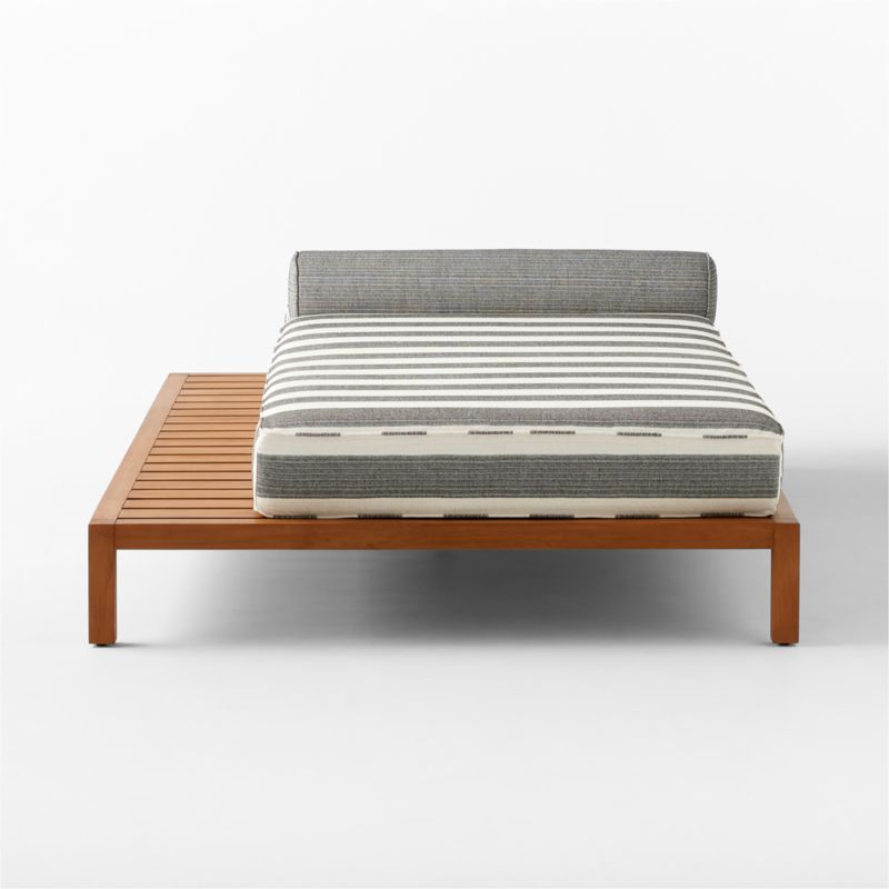 Rollie Teak Outdoor Daybed with Striped Sunbrella® Cushion - image 8 of 14