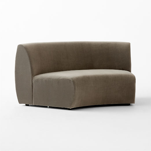 Roma Grey Performance Velvet Armless Sofa by Ross Cassidy