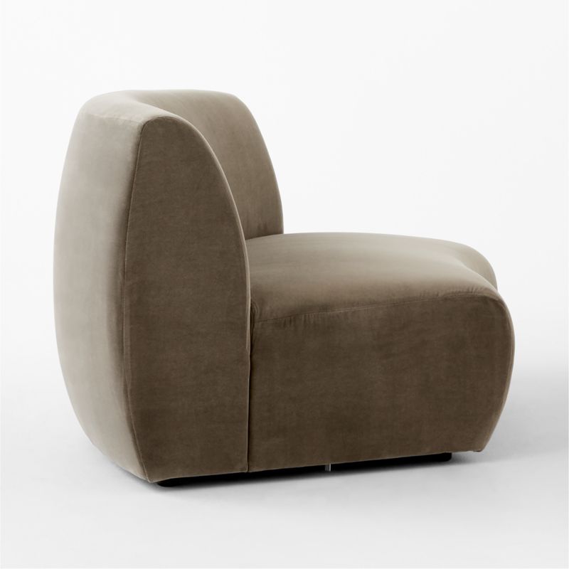 Roma Grey Performance Velvet Armless Sofa by Ross Cassidy - image 4 of 7