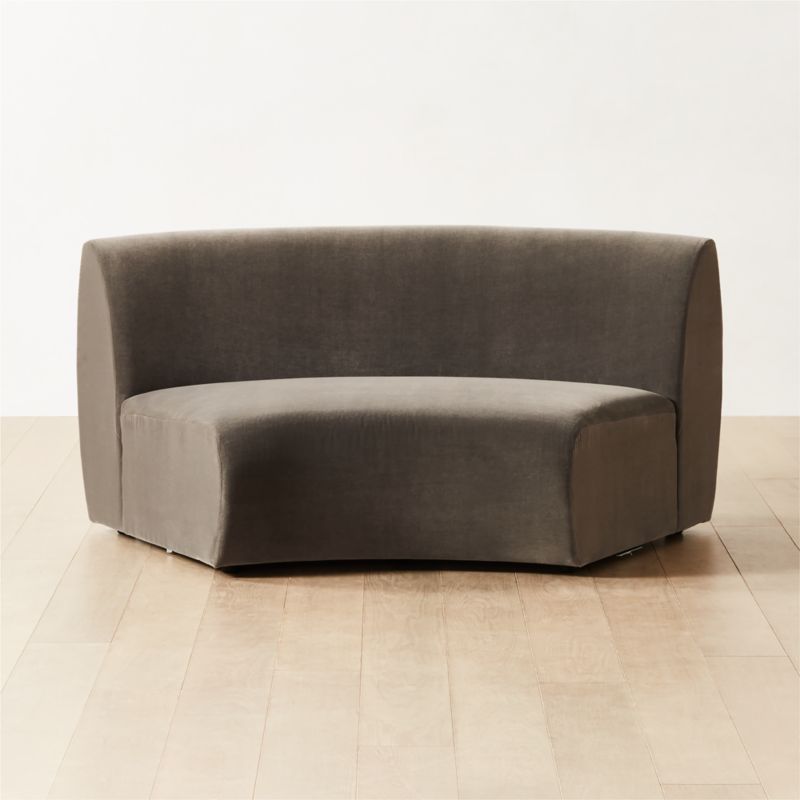 Roma Grey Performance Velvet Armless Sofa by Ross Cassidy - image 0 of 7