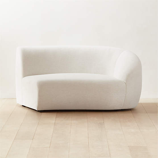 Roma White Right Arm Sofa by Ross Cassidy