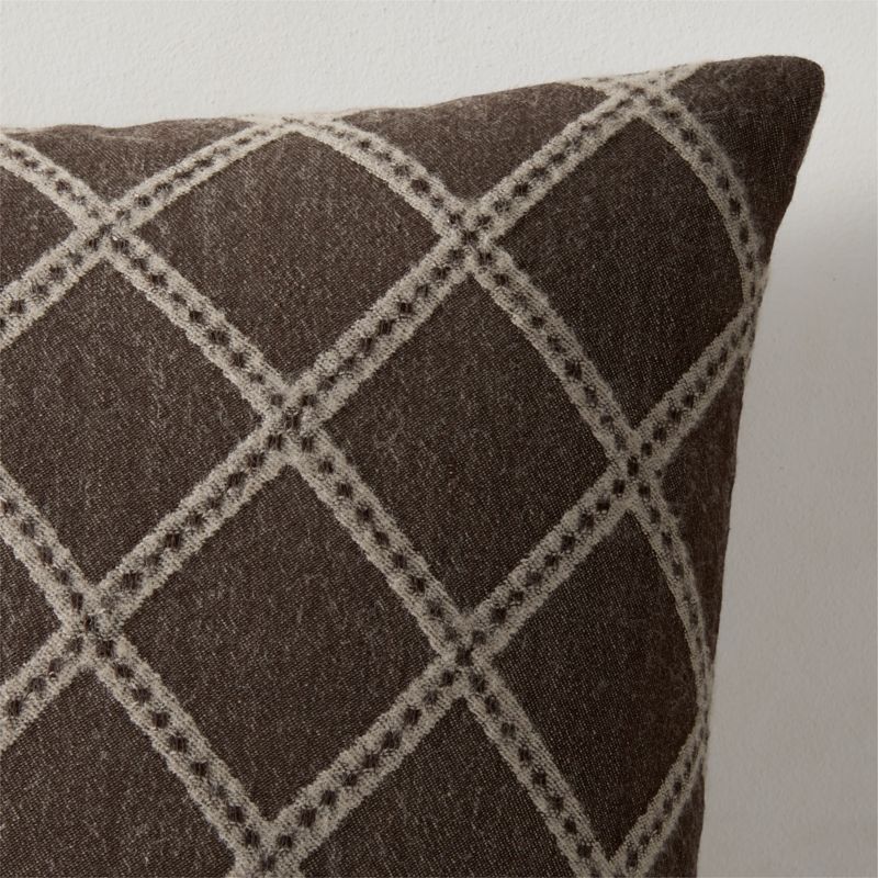 Romarin Brown Wool Throw Pillow Cover 23"x23" by Nina Garcia - image 1 of 5