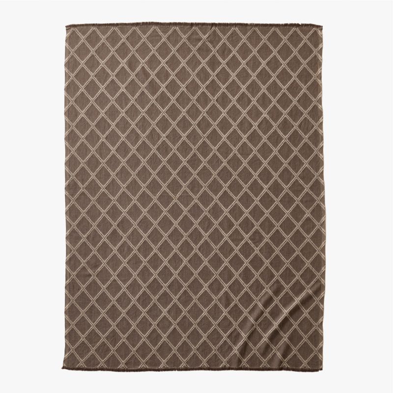 Romarin Brown Wool Throw Blanket 50"x70" by Nina Garcia - image 3 of 5