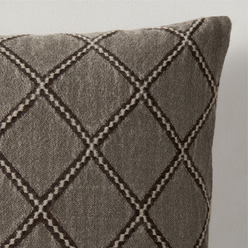 Romarin Taupe Wool Throw Pillow Cover 23"x23" by Nina Garcia - image 1 of 5