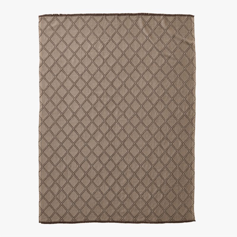 Romarin Taupe Wool Throw Blanket 50"x70" by Nina Garcia - image 3 of 6