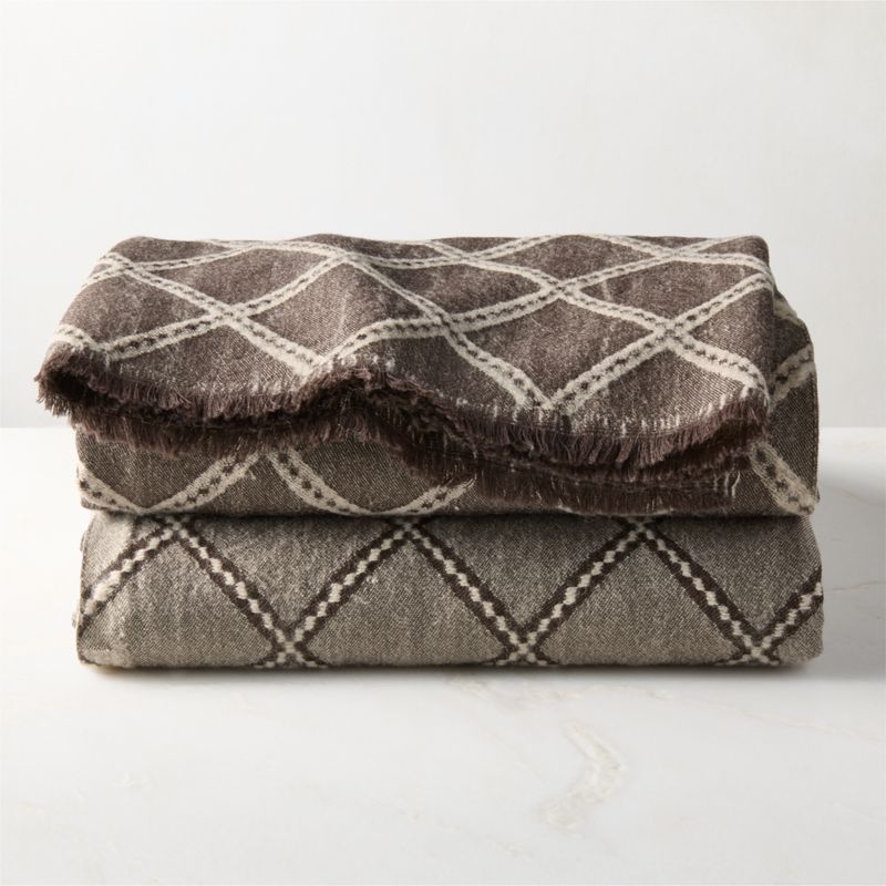 Romarin Brown Wool Throw Blanket 50"x70" by Nina Garcia - image 4 of 5