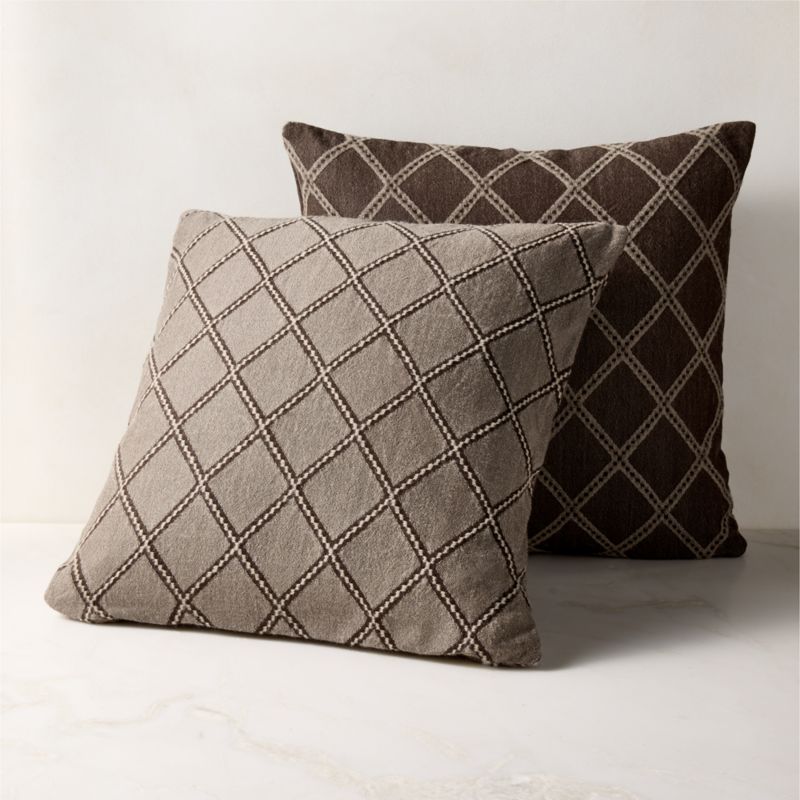 Romarin Brown Wool Throw Pillow Cover 23"x23" by Nina Garcia - image 3 of 5