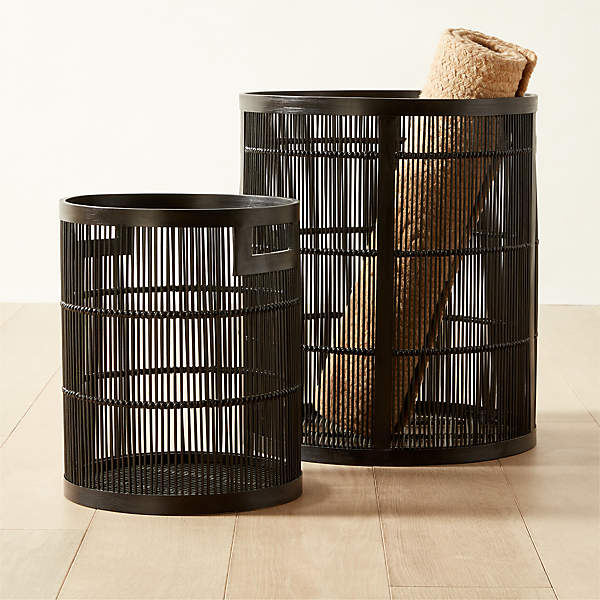 black bamboo side table