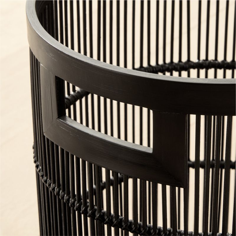 Ronan Black Bamboo Storage Basket Small - image 3 of 4