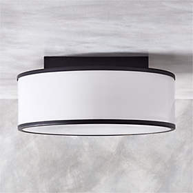 cb2 drum flush mount light