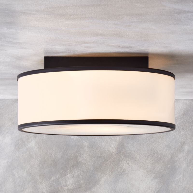 View Ronda Indoor/Outdoor Black Flush Mount Light details