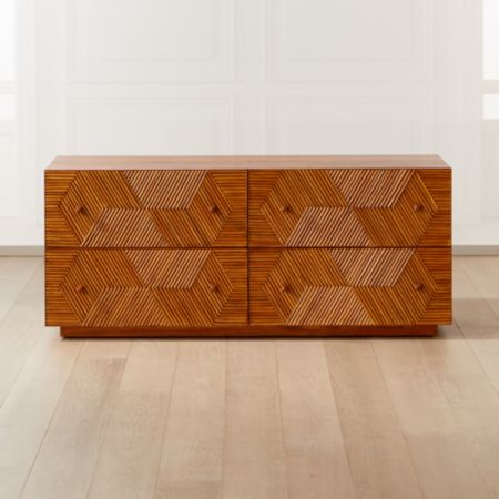 Roquette Low Rattan Dresser Cb2