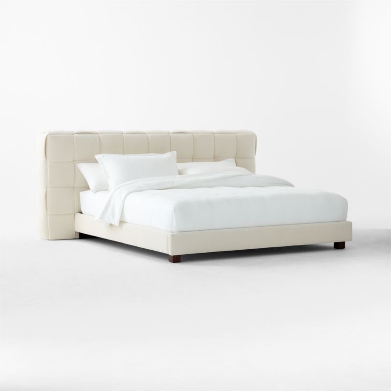 Rorke Ivory White Upholstered King Bed - image 5 of 9