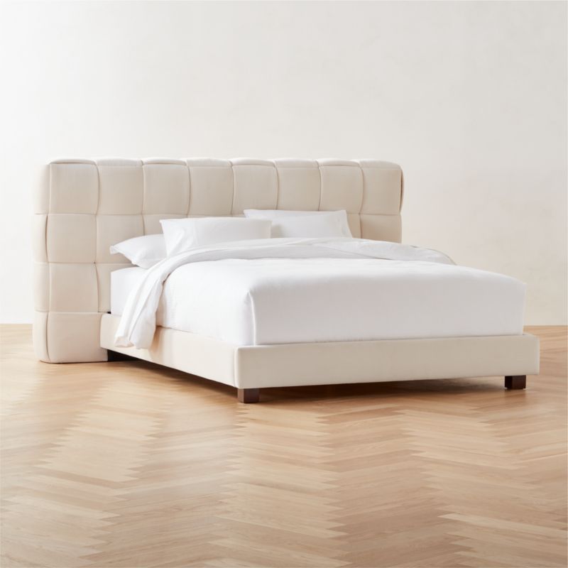 Rorke Ivory White Upholstered Queen Bed - image 3 of 8