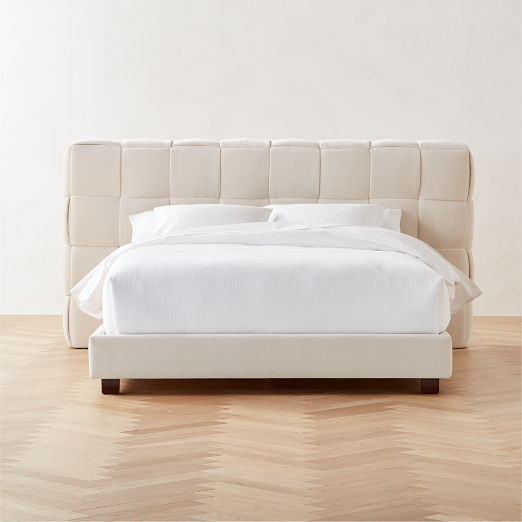 Rorke Ivory White Upholstered Bed