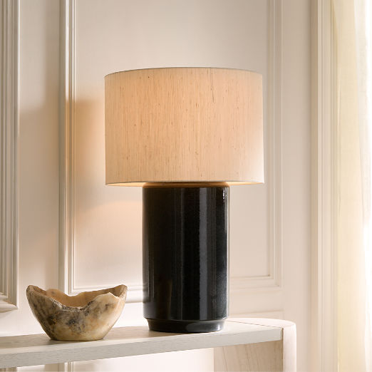 Rosalind Navy Ceramic Reactive Glaze Table Lamp 32"