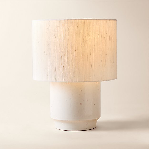 Rosalind White Ceramic Reactive Glaze Table Lamp 15