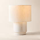 Senza White Glass Table Lamp