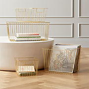 Storage Baskets Metal Rope Jute And More Cb2